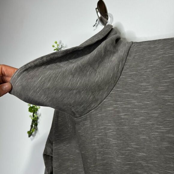Pure Jill J.Jill Gray Double-Face Cowl-Neck Top Pockets - Picture 4 of 10